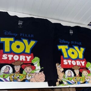 🎉3/20 Lot of 2 Disney Toy Story t shirts size large and medium